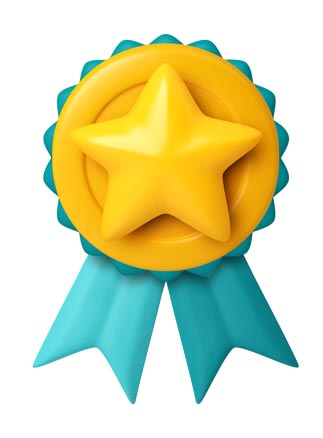 3D illustration of an award